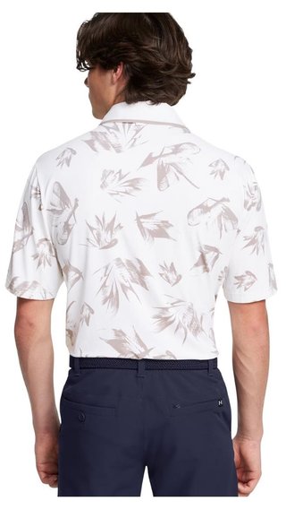 Under Armour Iso-Chill Edge polo homme, blanc/tetra gray