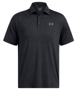 Under Armour Playoff 3.0 Printed polo homme, noir/anthracite/castlerock