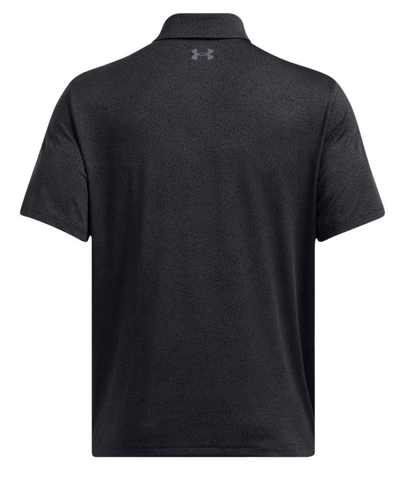 Under Armour Playoff 3.0 Printed polo homme, noir/anthracite/castlerock