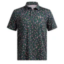 Under Armour Playoff 3.0 Printed polo homme, midnight navy/forest green/tetra gray