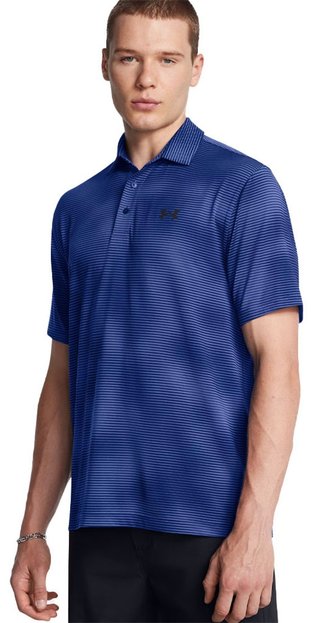 Under Armour Playoff 3.0 Printed polo homme, bleu/noir