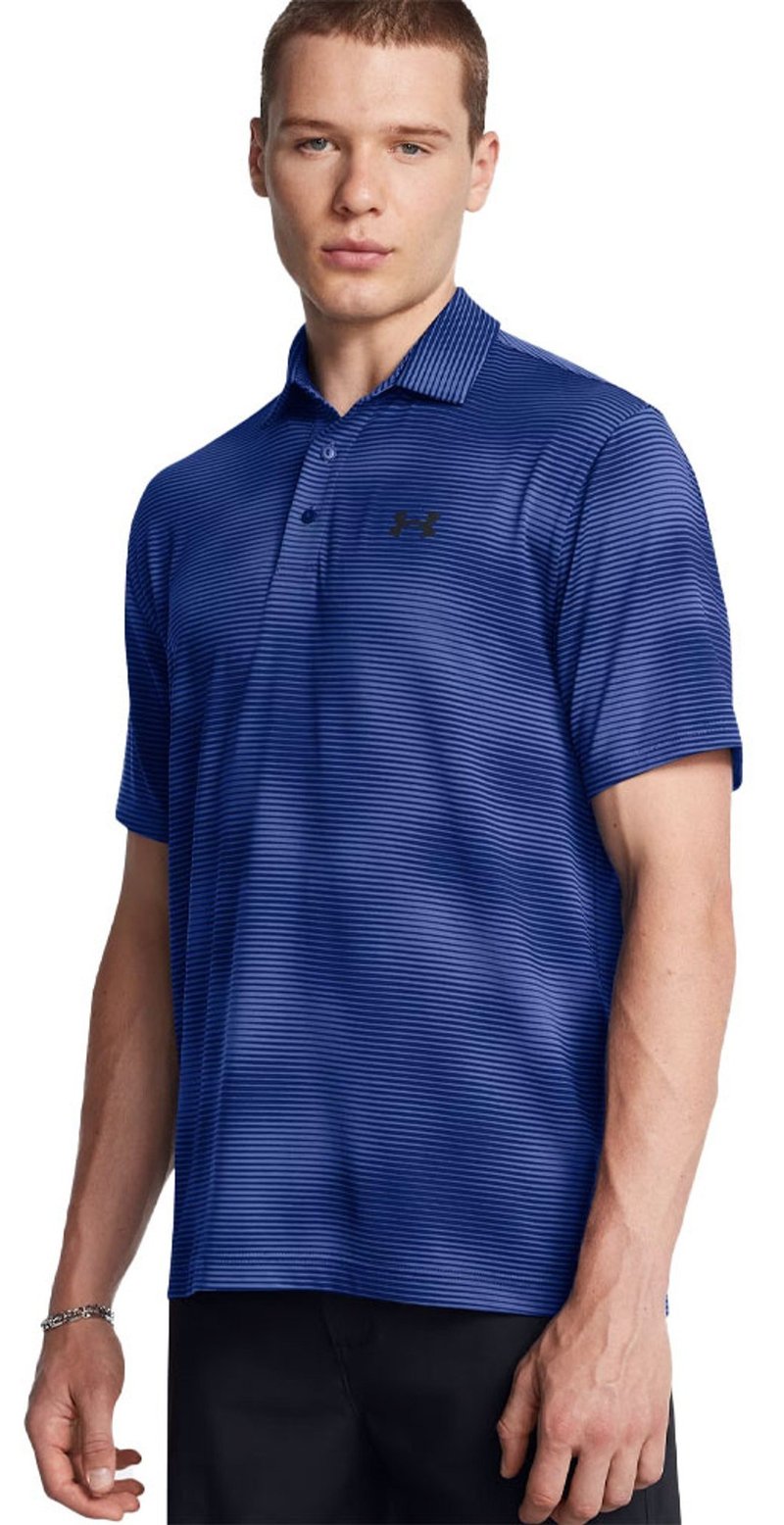 Under Armour Playoff 3.0 Printed polo homme, bleu/noir