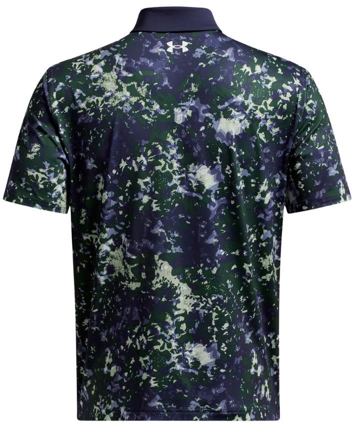 Under Armour T2G Printed polo homme, retro green/midnight navy