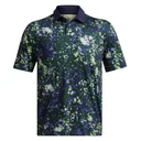 Under Armour T2G Printed polo homme, retro green/midnight navy