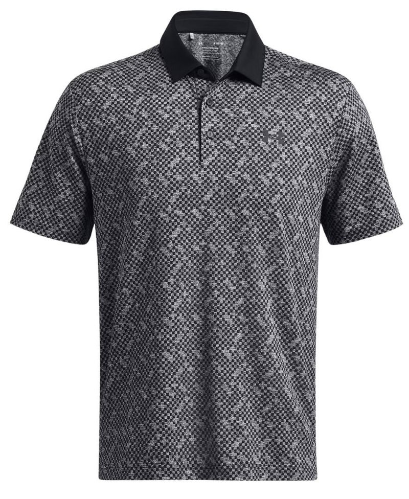 Under Armour Playoff 3.0 Check Jacquard polo homme, noir/blanc
