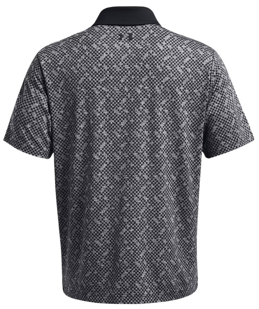 Under Armour Playoff 3.0 Check Jacquard polo homme, noir/blanc
