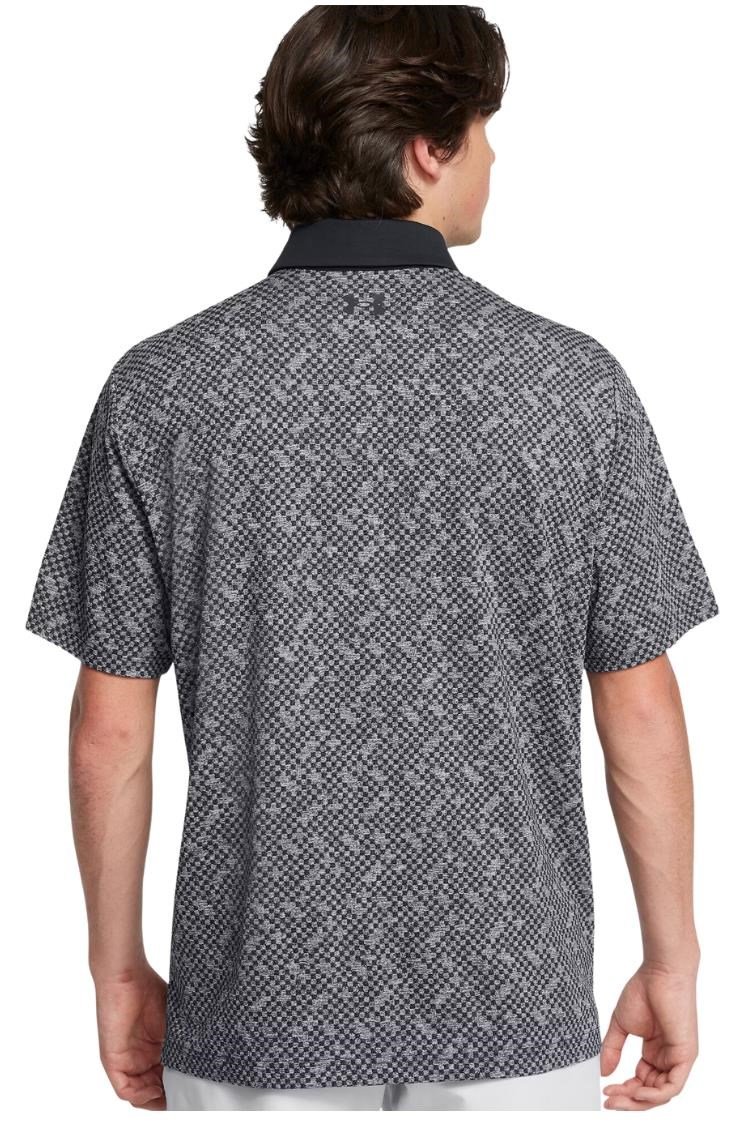 Under Armour Playoff 3.0 Check Jacquard polo homme, noir/blanc
