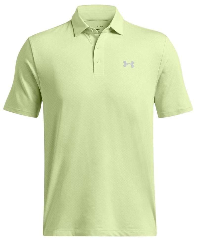 Under Armour Playoff 3.0 Check Jacquard polo homme, retro green/white/forest green