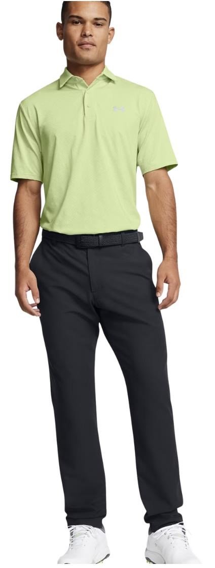 Under Armour Playoff 3.0 Check Jacquard polo homme, retro green/white/forest green