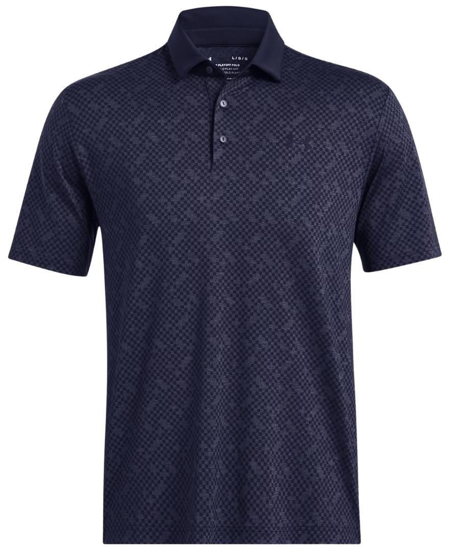 Under Armour Playoff 3.0 Check Jacquard polo homme, midnight navy