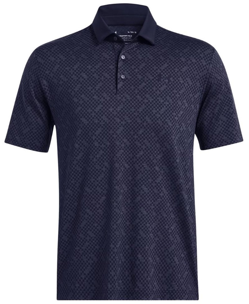 Under Armour Playoff 3.0 Check Jacquard polo homme, midnight navy