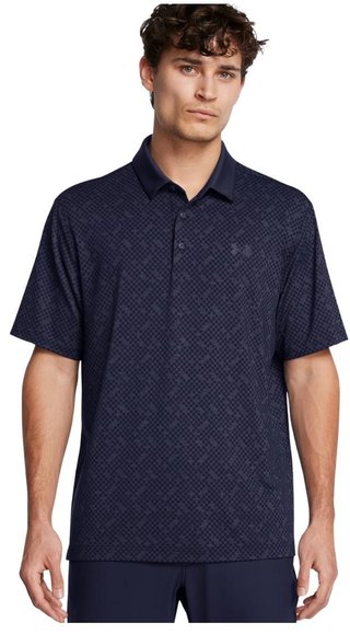 Under Armour Playoff 3.0 Check Jacquard polo homme, midnight navy