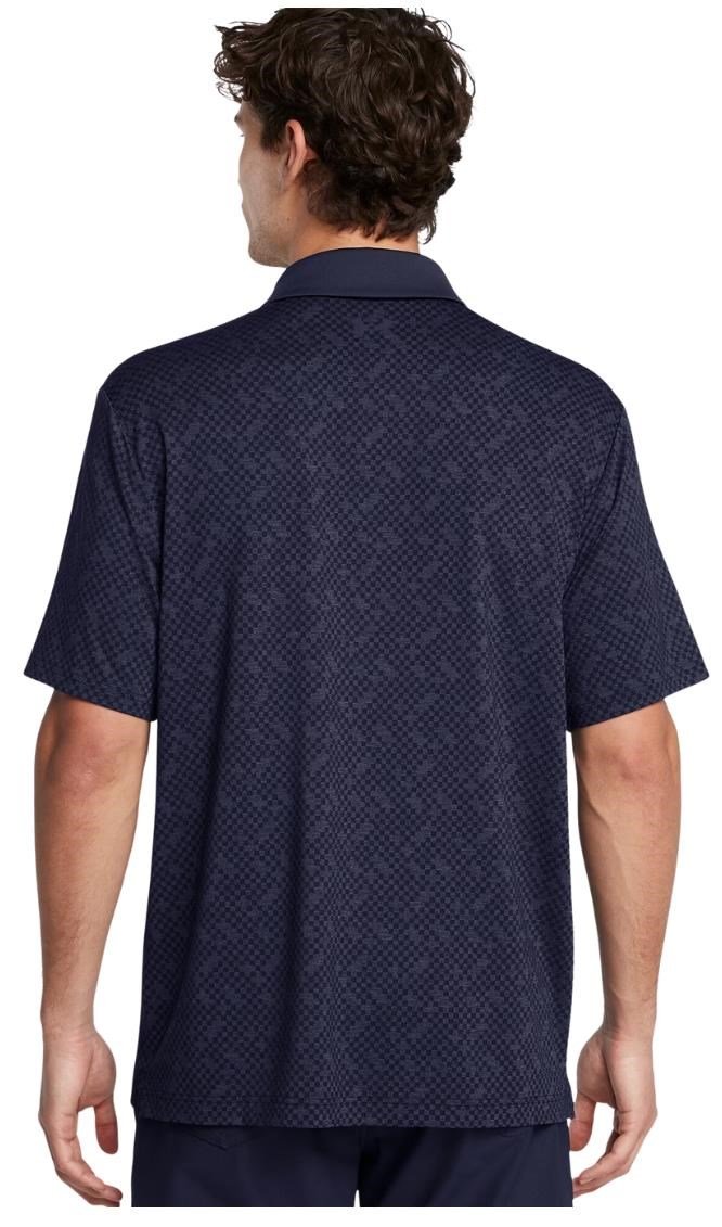 Under Armour Playoff 3.0 Check Jacquard polo homme, midnight navy
