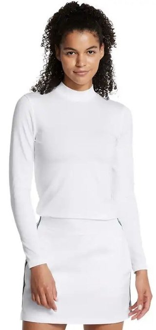 Under Armour Drive Long Sleeve Mock t-shirt femme, blanc