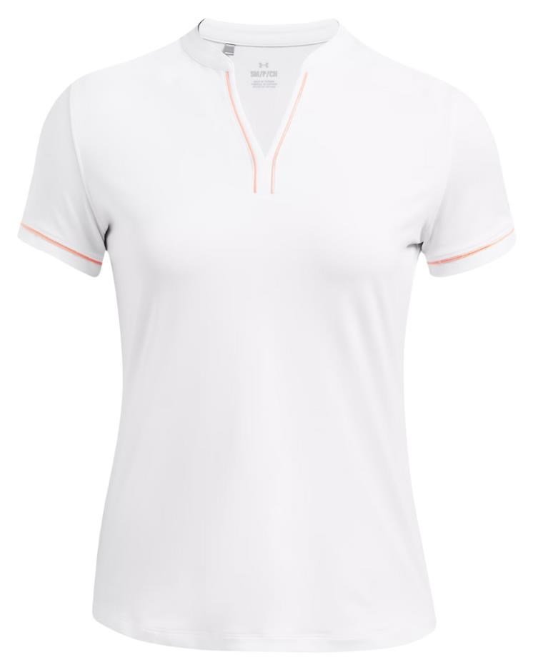 Under Armour Playoff 3.0 Novelty polo femme, blanc/orange flarer