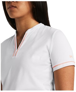 Under Armour Playoff 3.0 Novelty polo femme, blanc/orange flarer