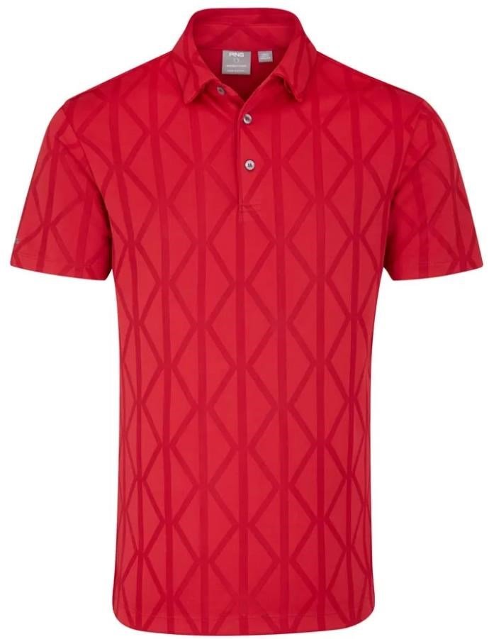 PING Lenny Jacquard polo homme, rich red