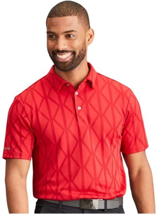PING Lenny Jacquard polo homme, rich red