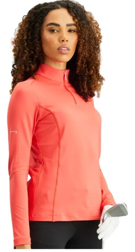 PING Aveline Half Zip femmes sweat, cayenne