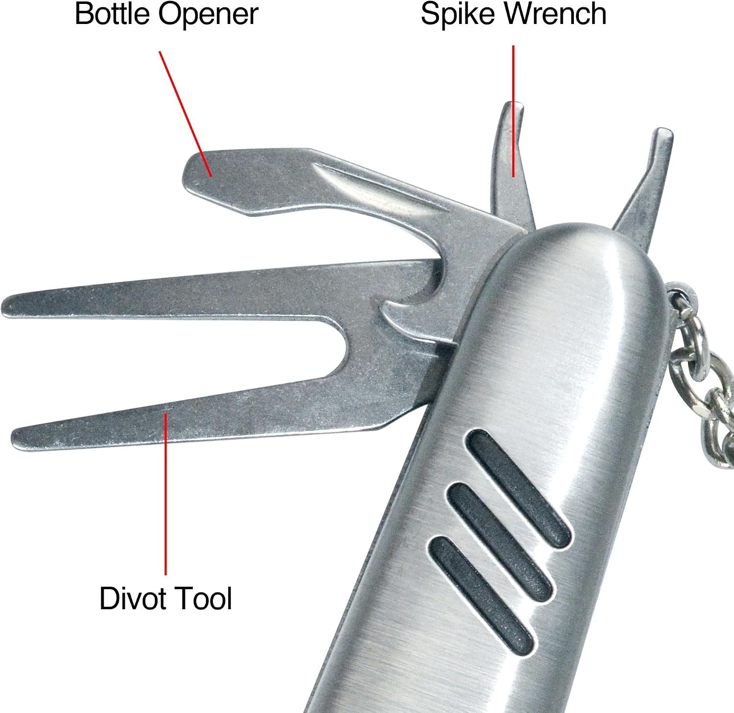 PGA Tour Multi-Tool Outil Polyvalent outil à divot, argenté