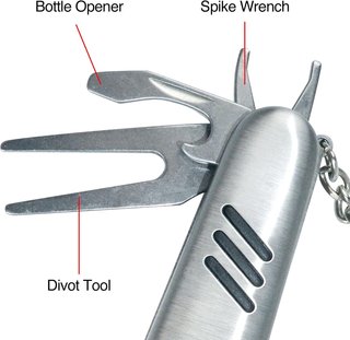 PGA Tour Multi-Tool Outil Polyvalent outil à divot, argenté