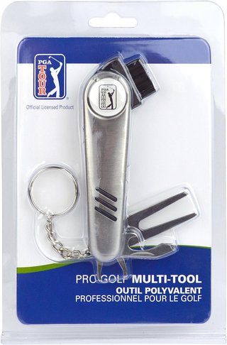 PGA Tour Multi-Tool Outil Polyvalent outil à divot, argenté