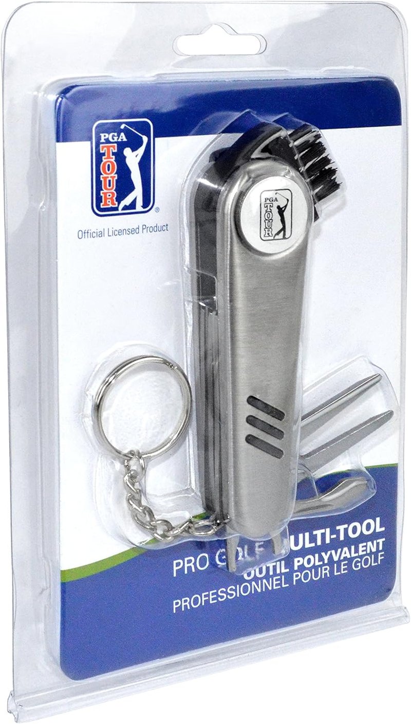 PGA Tour Multi-Tool Outil Polyvalent outil à divot, argenté