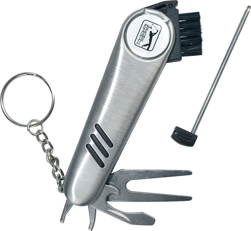 PGA Tour Multi-Tool Outil Polyvalent outil à divot, argenté