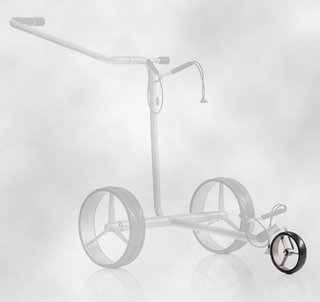 JuStar roue avant pour chariot électrique JuStar Silver, jante titane, pneu noir