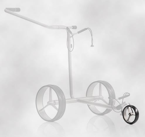 JuStar roue avant pour chariot électrique JuStar Silver, jante titane, pneu noir