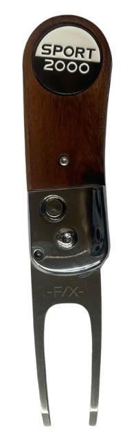 Lignum F/X pitchwork with marker, bois de rose/chrome