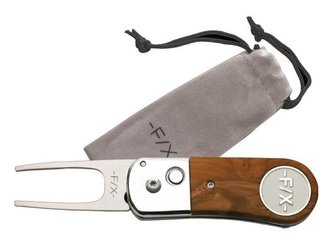 Lignum F/X pitchwork with marker, bois de rose/chrome
