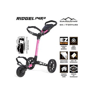 Sun Mountain Ridgeline 3 chariot de golf manuel, rose