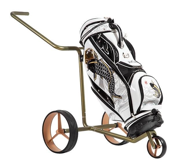 JuCad Carbon Verde Rosé chariot manuel, édition spéciale + sac de transport JTT