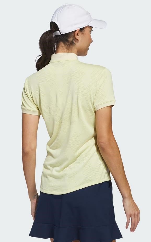 Adidas Ultimate365 Diamond Jacquard polo femme, jaune poudre