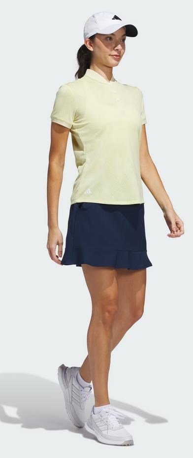 Adidas Ultimate365 Diamond Jacquard polo femme, jaune poudre