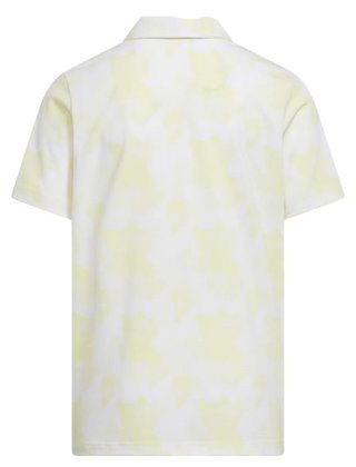 Adidas Printed Scripted junior polo, blanc/jaune poudre