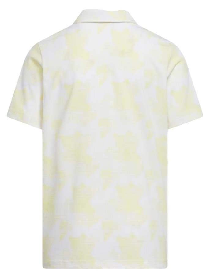 Adidas Printed Scripted junior polo, blanc/jaune poudre