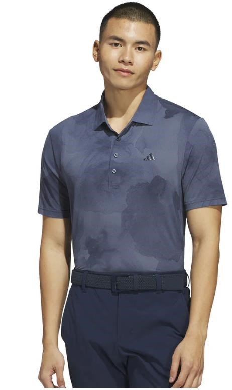 Adidas Tour Printed Mesh polo homme, collegiate navy/preloved ink