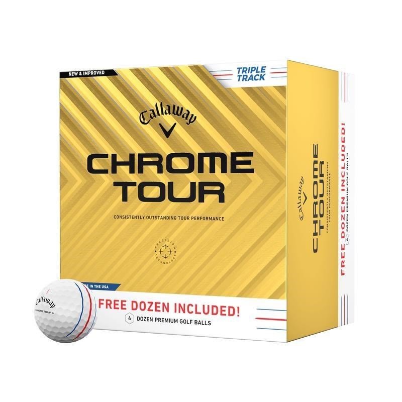 Callaway Chrome Tour Triple Track balles de golf 2024 (4 douzaines, 48 balles)