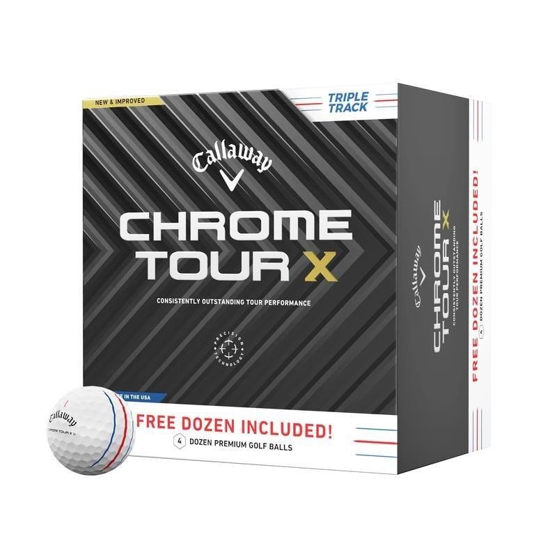 Callaway Chrome Tour X Triple Track balles de golf 2024 (48 balles, 4 douzaines)