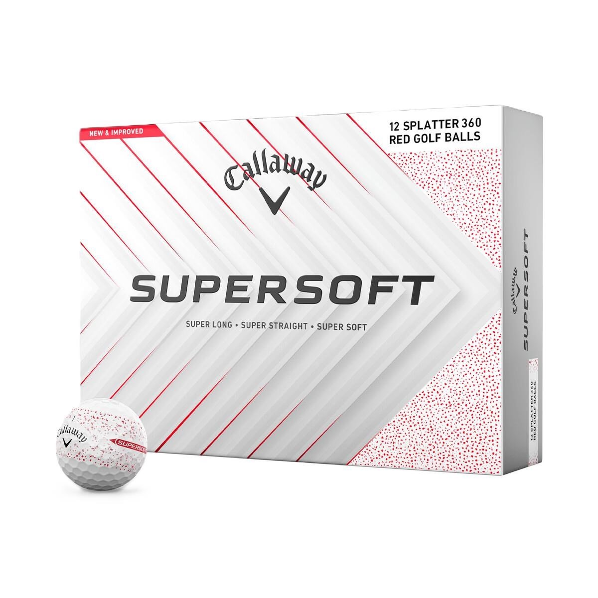 Callaway Supersoft Splatter 360 Red balles de golf