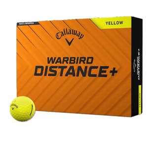 Callaway Warbird Distance+ balles de golf, jaunes
