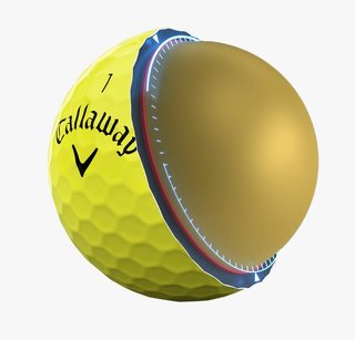 Callaway Warbird Distance+ balles de golf, jaunes
