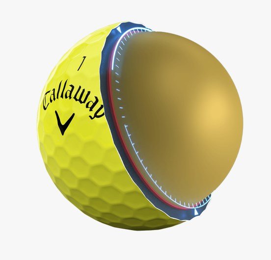 Callaway Warbird Distance+ balles de golf, jaunes