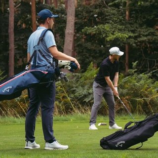 Callaway Carry+ stand bag, navy/blanc/rouge