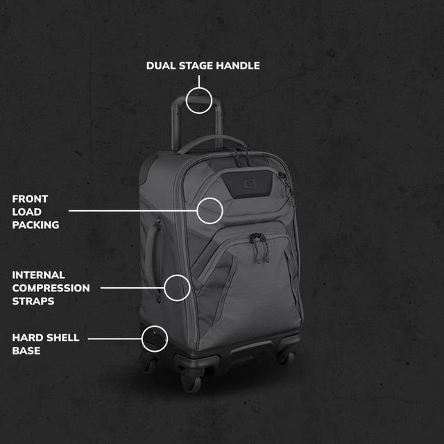 Ogio Renegade 22" 4-Wheel Travel Bag 33L sac de golf, titanium