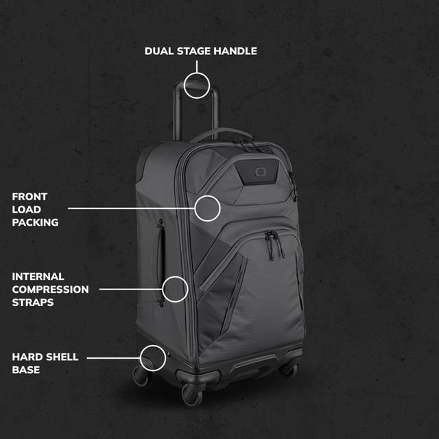 Ogio Renegade 26" 4-Wheel Travel Bag 52L sac de golf, titanium