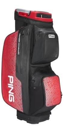 PING Pioneer Monsoon cart bag, noir/rouge