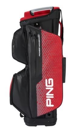 PING Pioneer Monsoon cart bag, noir/rouge